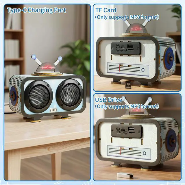 Alt view image 5 of 7 - DIY Bluetooth Speaker Kit, Build Your Own Wireless Speaker with RGB Music Sync Lights, STEM Electronics Project, Rechargeable Science Experiment Kit, Tech Gift for Teens, Students & Beginners