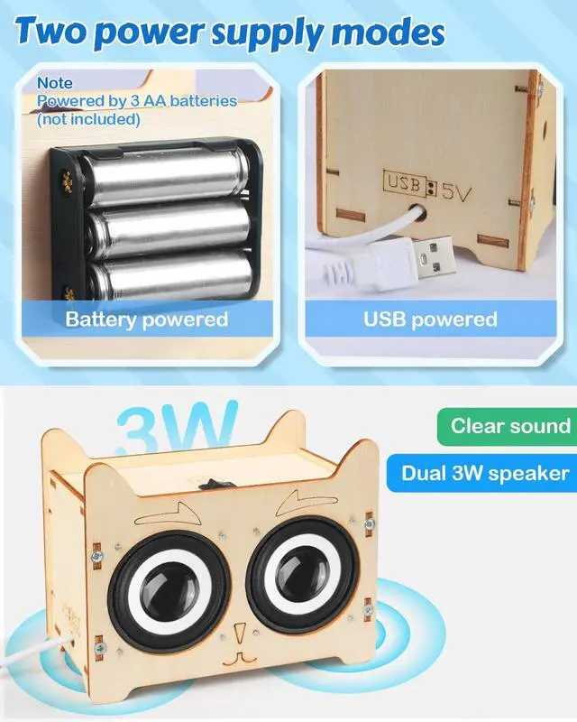 Alt view image 5 of 7 - Science Kits for Kids Age 8-12, STEM Toys for 8-13, Build Your Own Bluetooth Speaker Radio, Engineering Electronics DIY Set, Birthday Gifts for 9 10 11 14 15 16 Year Old Teen Boys Girls