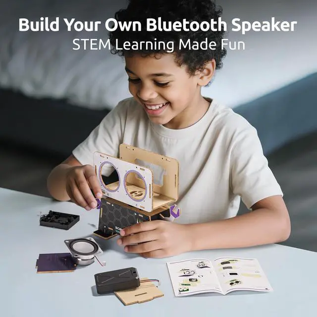Alt view image 4 of 7 - DIY Bluetooth Speaker Building Kit, STEM Kits for Kids Age 8-10