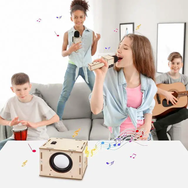 Alt view image 6 of 7 - Stem Projects Karaoke Machine Toys for Boys Age 8-12 12-14 Science Kit Building Own Bluetooth Speaker & Microphone DIY Electronics Kit for Kids Kid 9-12 Boy Toys Birthday Gift 8 9 10 11 13 Teen Girl