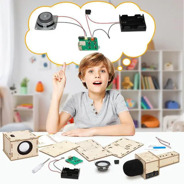 Alt view image 7 of 7 - Stem Projects Karaoke Machine Toys for Boys Age 8-12 12-14 Science Kit Building Own Bluetooth Speaker & Microphone DIY Electronics Kit for Kids Kid 9-12 Boy Toys Birthday Gift 8 9 10 11 13 Teen Girl