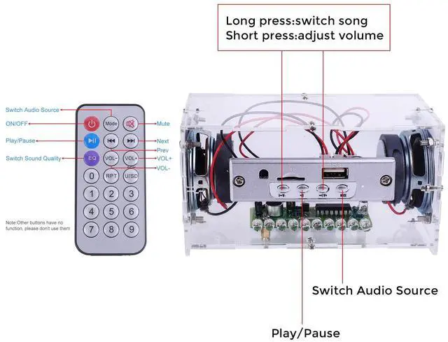 Alt view image 5 of 5 - DIY Bluetooth Speaker Kit with LED Lights, STEM Electronic Project