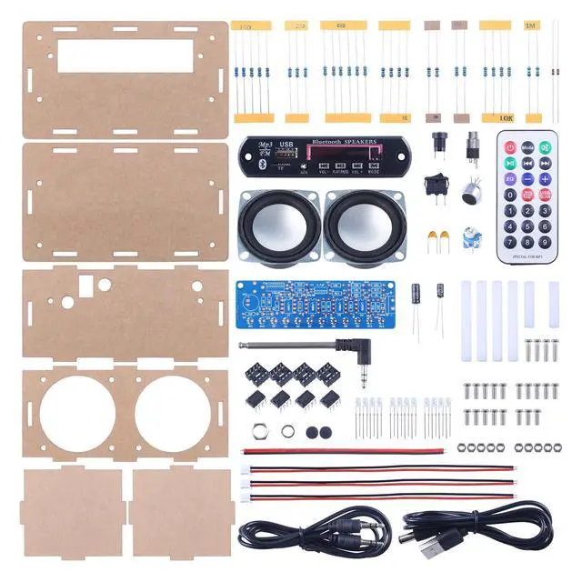 Alt view image 2 of 7 - DIY Bluetooth-Compatible Speaker Soldering Kit with FM Radio