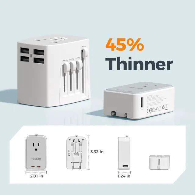 Alt view image 6 of 7 - Universal Travel Adapter PD 45W, 1 Pack