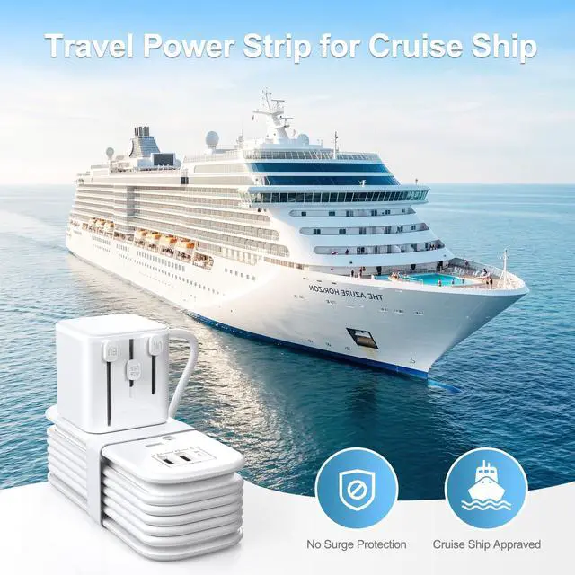 Alt view image 6 of 7 - Universal Travel Adapter with 6FT Extension Cord