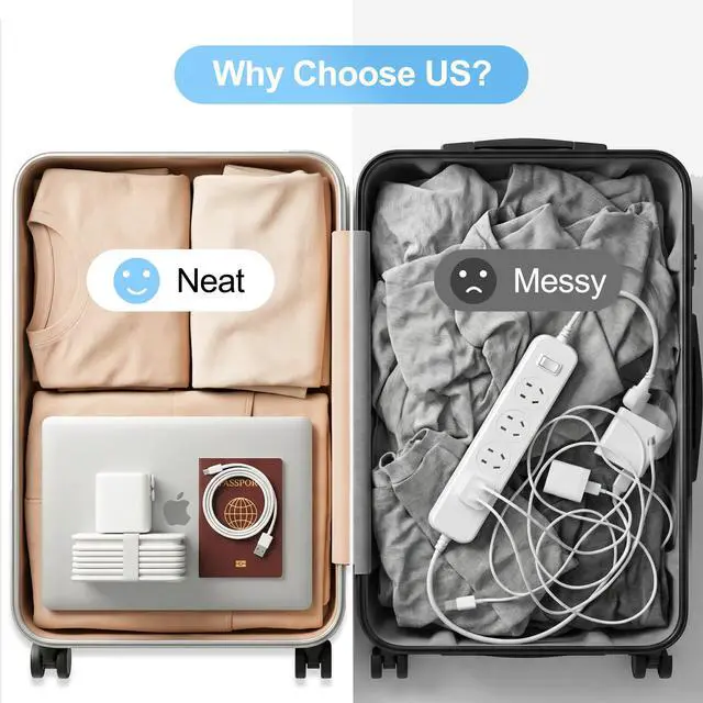 Alt view image 3 of 7 - Universal Travel Adapter with 6FT Extension Cord