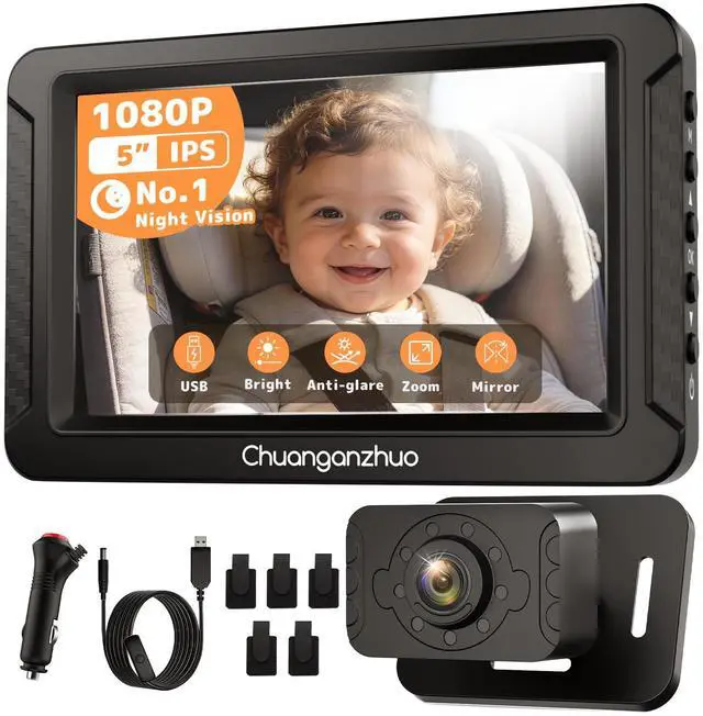 Main image of 1080P Baby Car Camera with HD Night Vision, 3X Zoom, USB/12V Powered, S100C