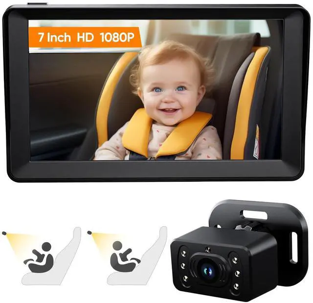 Main image of Baby Car Camera - 7 Inch Large Screen Baby Monitor for Car