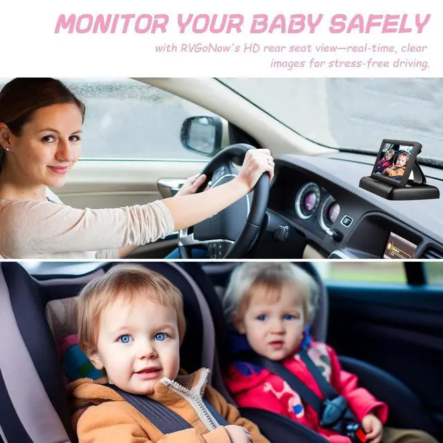 Alt view image 7 of 7 - B1 Baby Car Camera with 4.3'' Monitor, USB Powered Rear Facing Seat Camera, HD 1080P Night Vision, 150° Wide Angle, Easy Installation, Safe & Portable Baby Monitor