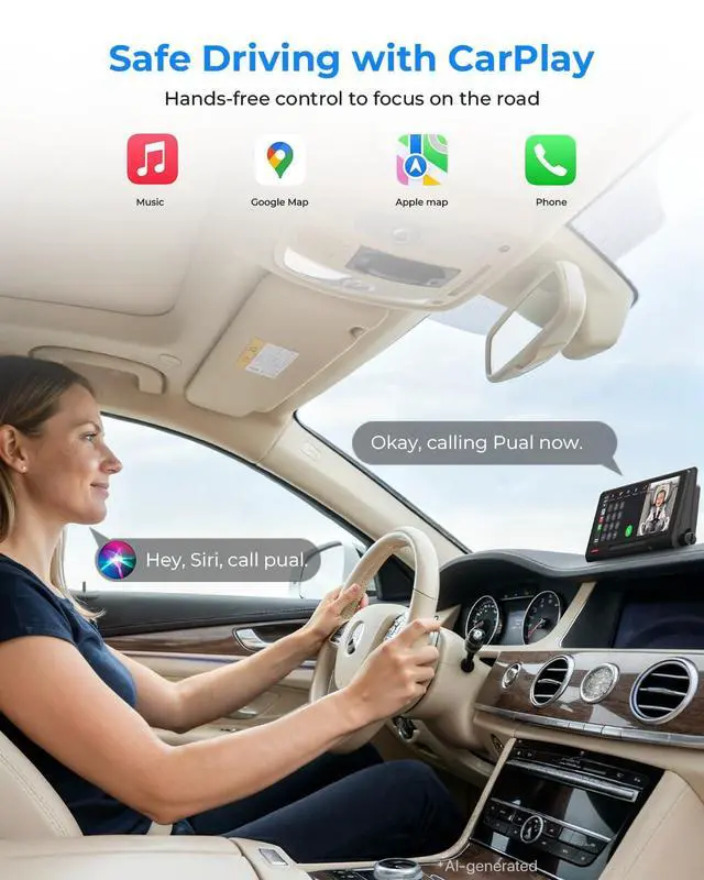 Alt view image 6 of 7 - BV7 Baby Car Camera with Carplay, 7.2" Split Screen and Recording