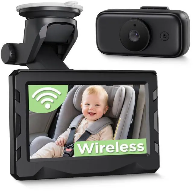 Main image of Wireless Baby Car Camera - Auto 940nm Night Vision Backseat Cam & Eco-Mode