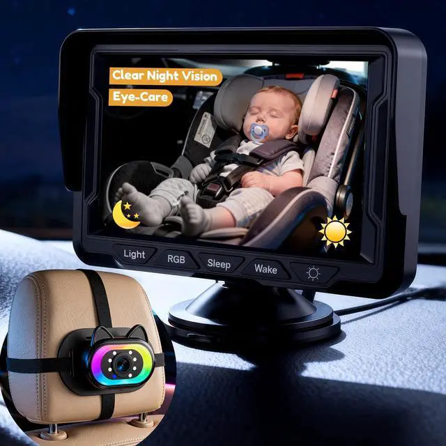 Main image of HD 1080P Baby Car Camera with Adjustable Light: Clear Night Vision