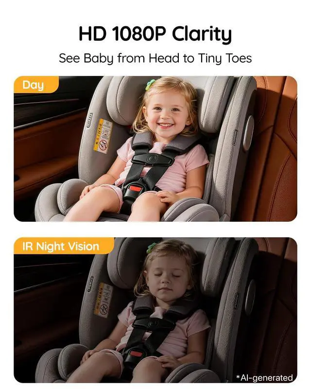 Alt view image 4 of 7 - USB Baby Car Camera, Backseat Monitor Car Seat Mirror