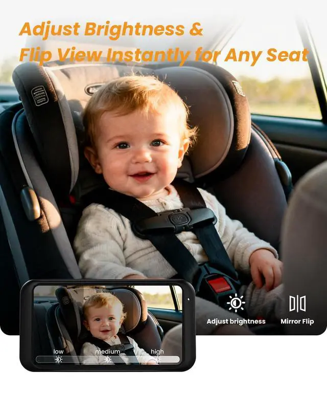 Alt view image 7 of 7 - USB Baby Car Camera, Backseat Monitor Car Seat Mirror