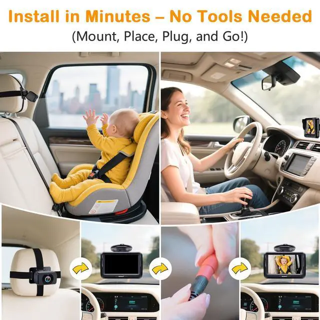Alt view image 4 of 7 - Car Camera for Baby USB: Plug and Play Easy to Install