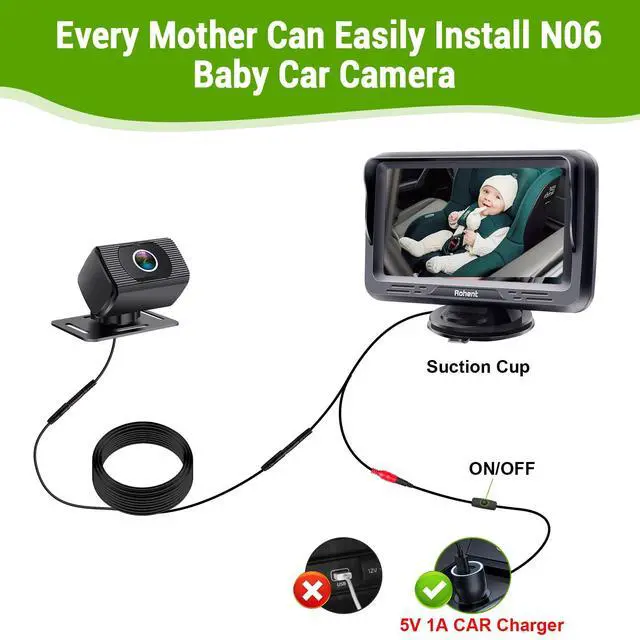 Alt view image 2 of 7 - Car Camera for Baby USB: Plug and Play Easy to Install