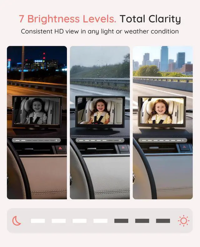 Alt view image 5 of 7 - BM1 Baby Car Camera, 5" 1080P Baby Car Monitor
