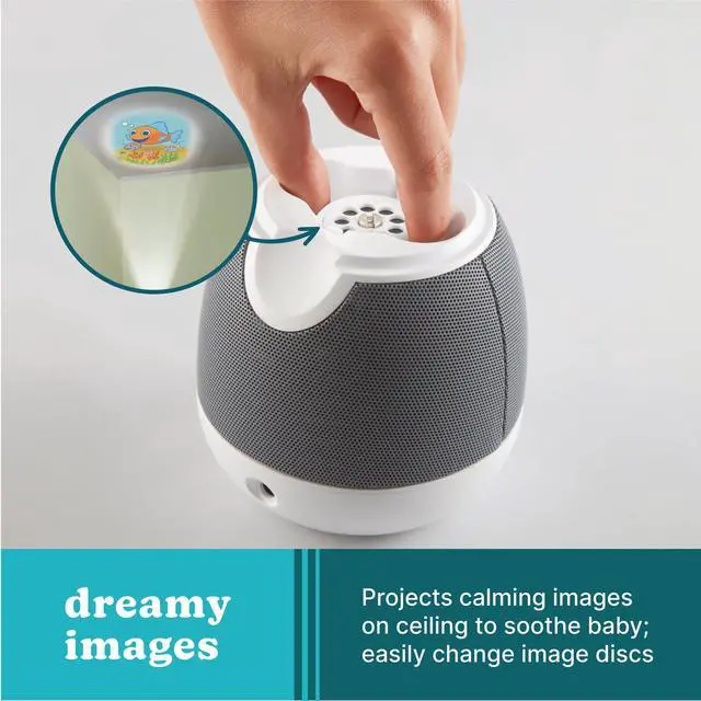 Alt view image 7 of 7 - MyBaby Lullaby Sound Machine & Projector Baby Sleep Machine