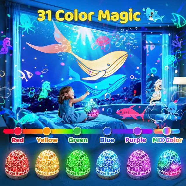 Alt view image 2 of 7 - Sensory Toys for Kids with Autism 31 Colors Night Light Projector