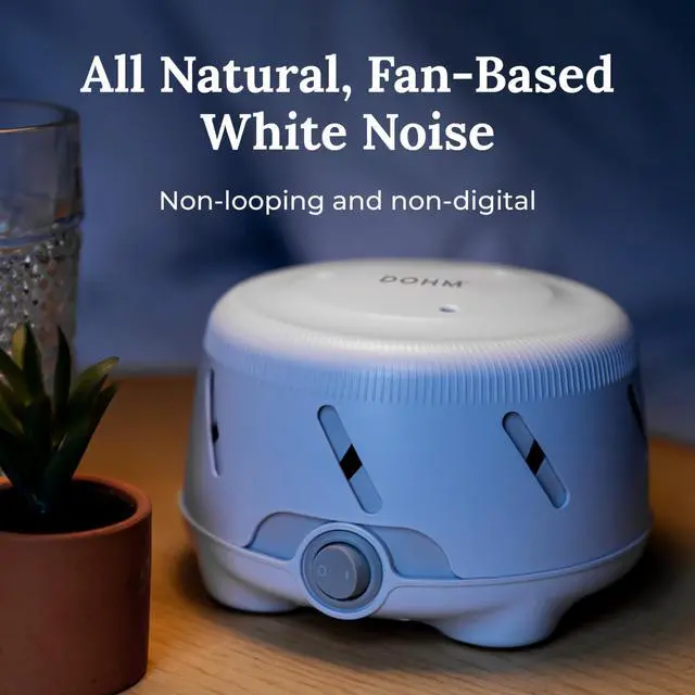Alt view image 3 of 7 - Dohm Uno White Noise Sound Machine, Real Fan Inside for Non-Looping White Noise, Sleep Aid, Office Privacy & Meditation for Adults & Baby, Registry Gift (White)