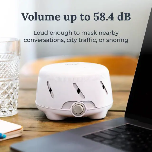 Alt view image 4 of 7 - Dohm Uno White Noise Sound Machine, Real Fan Inside for Non-Looping White Noise, Sleep Aid, Office Privacy & Meditation for Adults & Baby, Registry Gift (White)