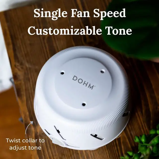 Alt view image 5 of 7 - Dohm Uno White Noise Sound Machine, Real Fan Inside for Non-Looping White Noise, Sleep Aid, Office Privacy & Meditation for Adults & Baby, Registry Gift (White)