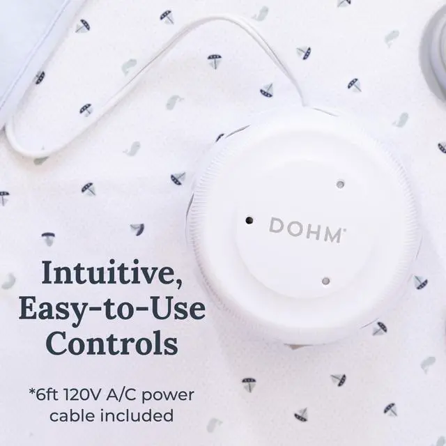 Alt view image 6 of 7 - Dohm Uno White Noise Sound Machine, Real Fan Inside for Non-Looping White Noise, Sleep Aid, Office Privacy & Meditation for Adults & Baby, Registry Gift (White)