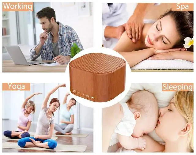 Alt view image 6 of 7 - White Noise Machine plug-in Sound Machine with 20 Non Looping Natural Soothing Sounds and Memory Function Sleep Timer Sleep Machine with Sleep Therapy for Baby Kids Adults-New Wood Grain Added in 2025