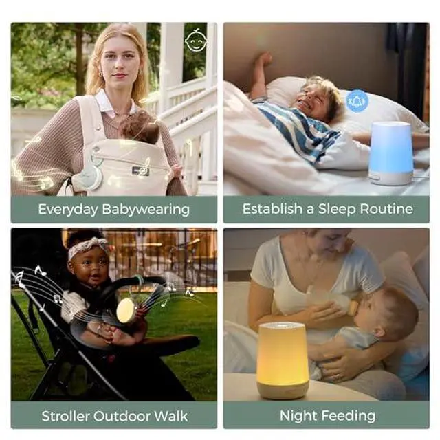 Alt view image 2 of 4 - Baby Sleep Bundle: Portable Sound Machine and App Remote Control White Noise Machine for Sleeping, Baby Registry, Newborn Essentials, Baby Shower Gifts