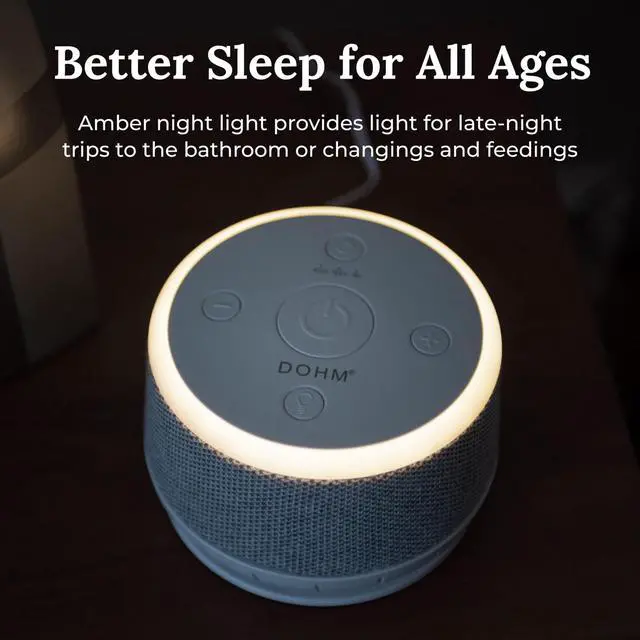 Alt view image 6 of 7 - Dohm Nova White Noise Sound Machine, Better Sleep for Babies & Adults. Includes Night Light, 10 Fan Speeds & Calming Pink Noise for Louder Noise Masking. Noise Canceling for Office Privacy.