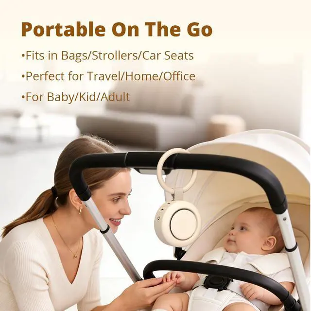 Alt view image 5 of 6 - Sound Machine Portable White Noise Machine Baby Shushing Sleep Machine with 30 Soothing Sounds for Baby Kids Adults Pets 4 Timers Memory Function Brown Pink Noise Machine for Home Travel Office