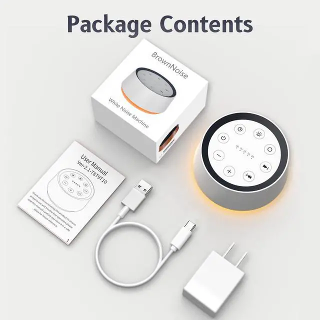 Alt view image 7 of 7 - Sound Machine with 30 Soothing Sounds 12 Colors Night Light White Noise Machine for Adults Baby Kids Sleep Machines Memory Function 36 Volume Levels 5 Timers for Home Office Travel