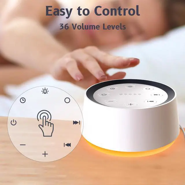 Alt view image 6 of 7 - Sound Machine with 30 Soothing Sounds 12 Colors Night Light White Noise Machine for Adults Baby Kids Sleep Machines Memory Function 36 Volume Levels 5 Timers for Home Office Travel