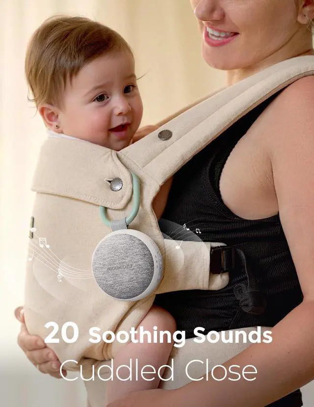 Alt view image 3 of 7 - Portable Sound Machine with Night Light, White Noise Sound Machine for Baby, 20 Soothing Sounds, Sound Therapy, Long-Lasting Power, Timer, Clips on Stroller, Baby Shower Gifts