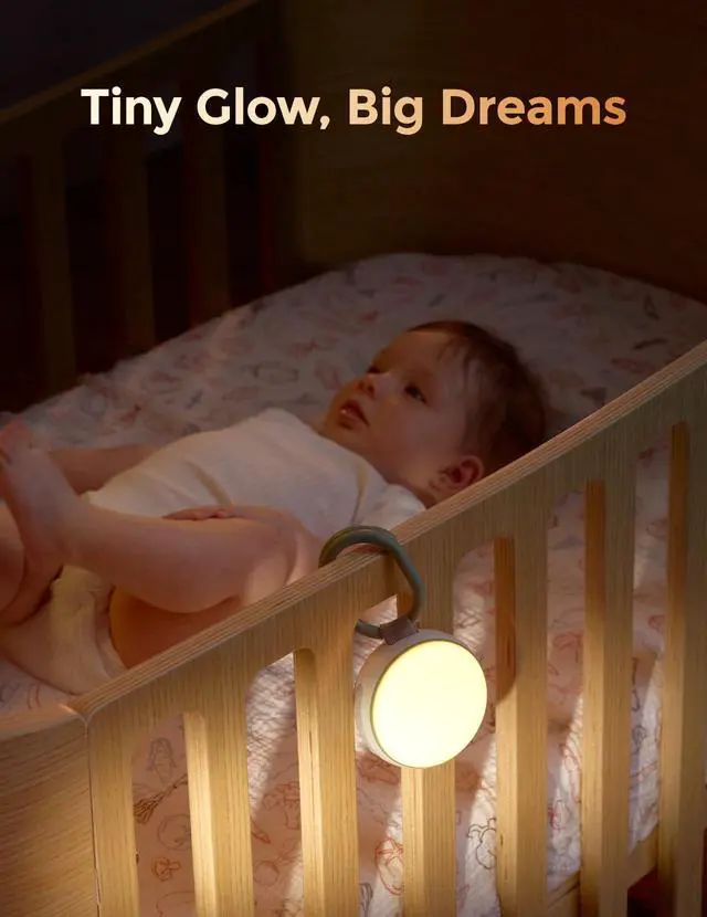 Alt view image 4 of 7 - Portable Sound Machine with Night Light, White Noise Sound Machine for Baby, 20 Soothing Sounds, Sound Therapy, Long-Lasting Power, Timer, Clips on Stroller, Baby Shower Gifts