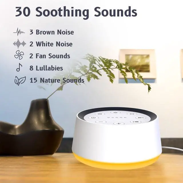 Alt view image 2 of 7 - Sound Machine with 30 Soothing Sounds 12 Colors Night Light White Noise Machine for Adults Baby Kids Sleep Machines Memory Function 36 Volume Levels 5 Timers for Home Office Travel