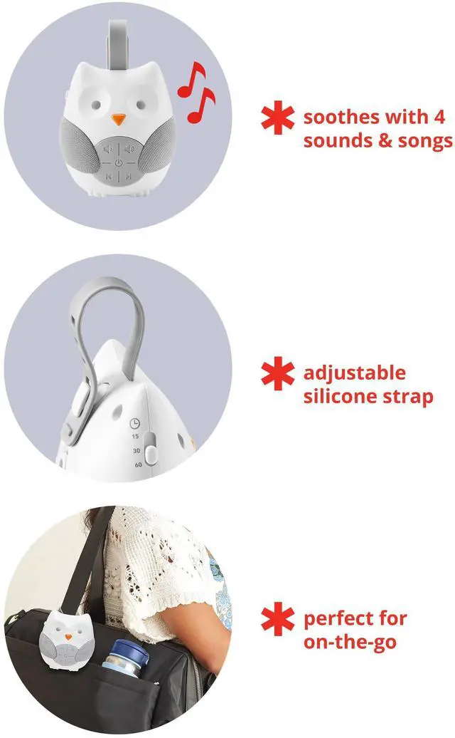 Alt view image 3 of 7 - Portable Baby Sound Machine, Stroll & Go, Owl