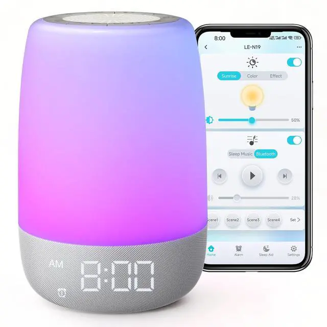 Main image of 45 White Noise Sound Machine with Dual Audio, Wake Up Light