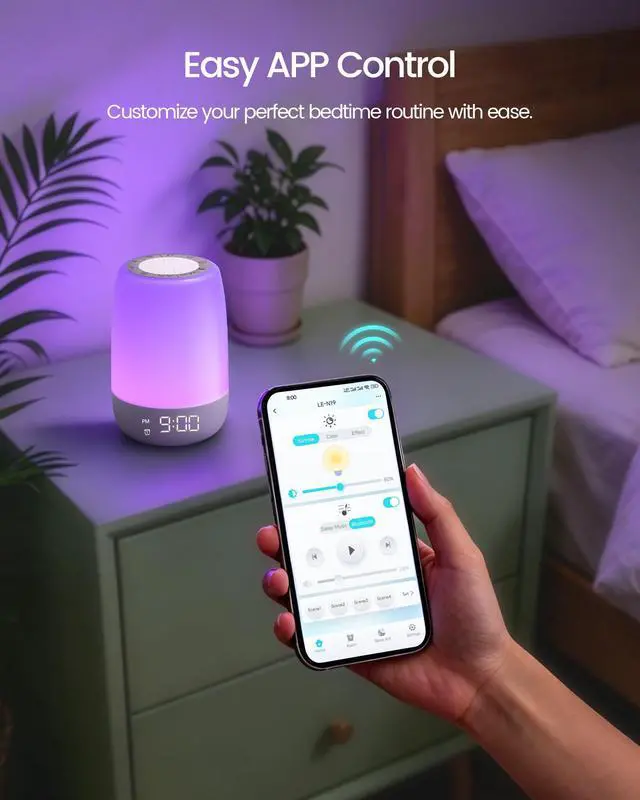 Alt view image 5 of 6 - 45 White Noise Sound Machine with Dual Audio, Wake Up Light
