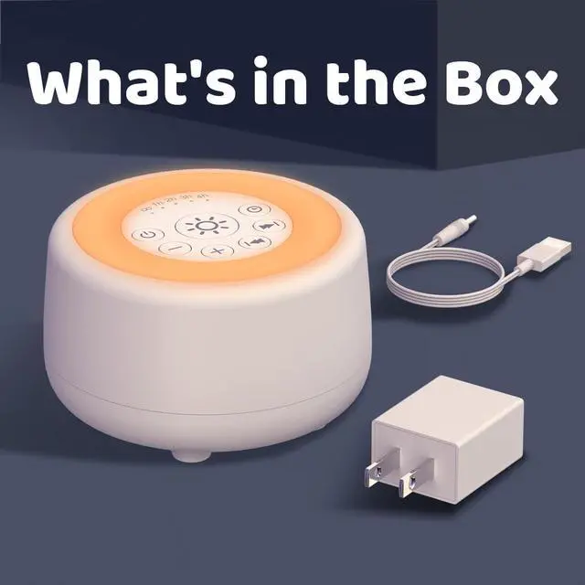 Alt view image 6 of 7 - Sound White Noise Machine with 25 Soothing Sounds and 10 Colors Warm Night Light 4 Brightness Levels 32 Volume Levels 5 Timer and Memory Function for Baby Kids Adults Seniors Sleeping White
