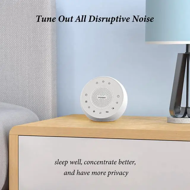 Alt view image 2 of 6 - Glows White Noise Sound Machine, 31 Soothing Sounds, Colored NightLight for Kids & Baby, Small Travel Sleep Machine & Noise Canceling for Sleeping, Relaxation