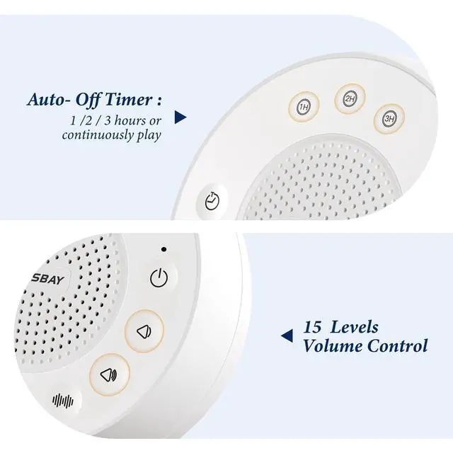Alt view image 6 of 6 - Glows White Noise Sound Machine, 31 Soothing Sounds, Colored NightLight for Kids & Baby, Small Travel Sleep Machine & Noise Canceling for Sleeping, Relaxation