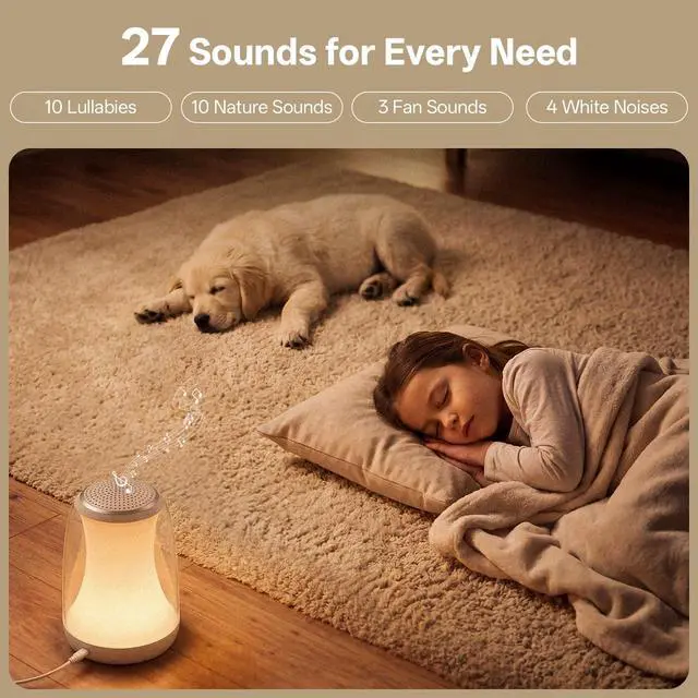 Alt view image 4 of 7 - White Noise Sound Machine for Sleep Night Light Baby Remote/Touch Control