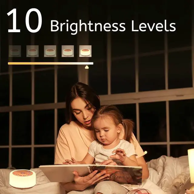 Alt view image 4 of 7 - Soother Sleep Sound Machine Night Light White Noise Machine with 30 Soothing Sounds & 12 Color Night Lights for Baby Kids Adults Brown Noise Machine with Timer & Continuous Play for Home Travel Office