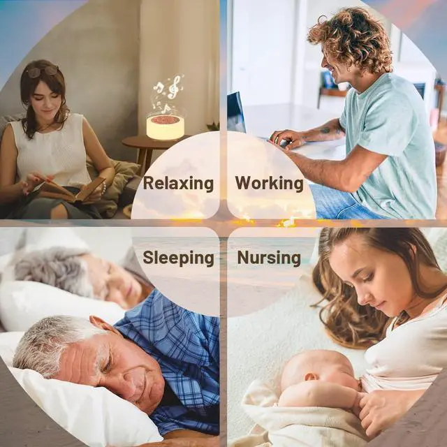 Alt view image 7 of 7 - Soother Sleep Sound Machine Night Light White Noise Machine with 30 Soothing Sounds & 12 Color Night Lights for Baby Kids Adults Brown Noise Machine with Timer & Continuous Play for Home Travel Office