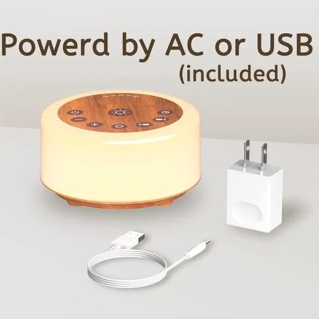 Alt view image 6 of 7 - Soother Sleep Sound Machine Night Light White Noise Machine with 30 Soothing Sounds & 12 Color Night Lights for Baby Kids Adults Brown Noise Machine with Timer & Continuous Play for Home Travel Office