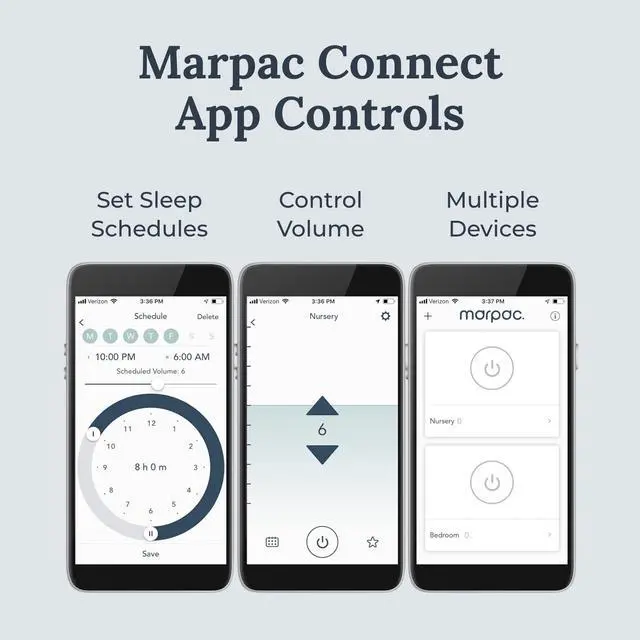 Alt view image 5 of 7 - Dohm Connect, White Noise Sound Machine App-Based Controls, Soothing Sounds from a Real Fan, Sleep Timer & Volume Control, Sleep Therapy, Office Privacy, Travel for Adults & Baby