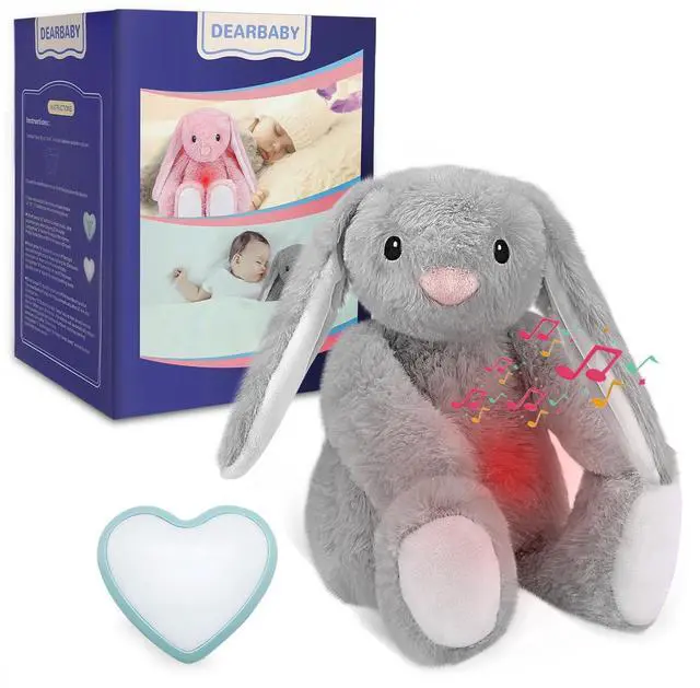 Main image of Baby Soother Cry Activated Sensor Toys,Heartbeat Bunny for Babies,Plush Stuffed Animal for Newborn Infants,Toy Vibrating with Moms Heartbeat,Baby Shower Gifts for Girls and Boys