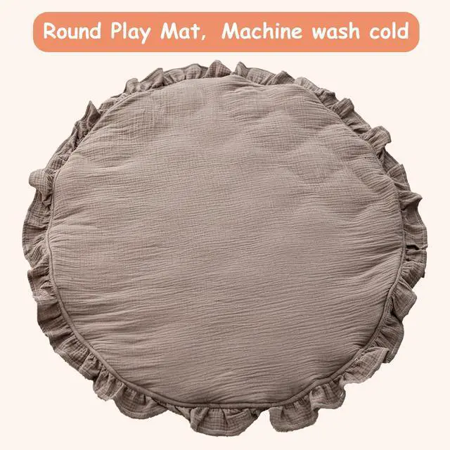 Alt view image 3 of 7 - Wooden Baby Play Gym Play Mat Foldable with 6 Hanging Toys for Shower Gift