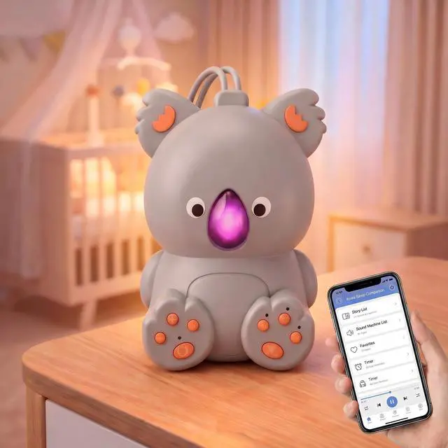 Main image of White Noise Machine for Baby with Bluetooth Speaker | Portable Baby Sound Machine Sleep Soother Music for Nursery & Travel, Soothing Lullabies Non-Looping Sounds, Timer, USB-C Rechargeable